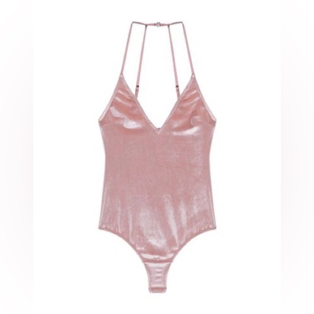Fleur Du Mal Bodysuit in Pastel Pink